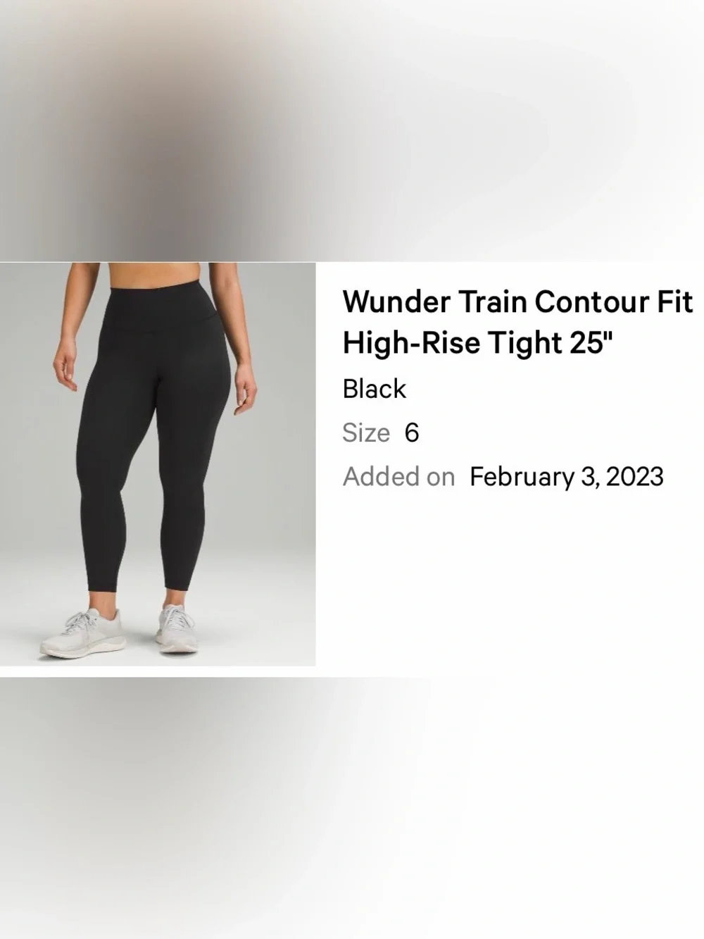 Lululemon Black Wunder Train High-Waist Leggings 25”